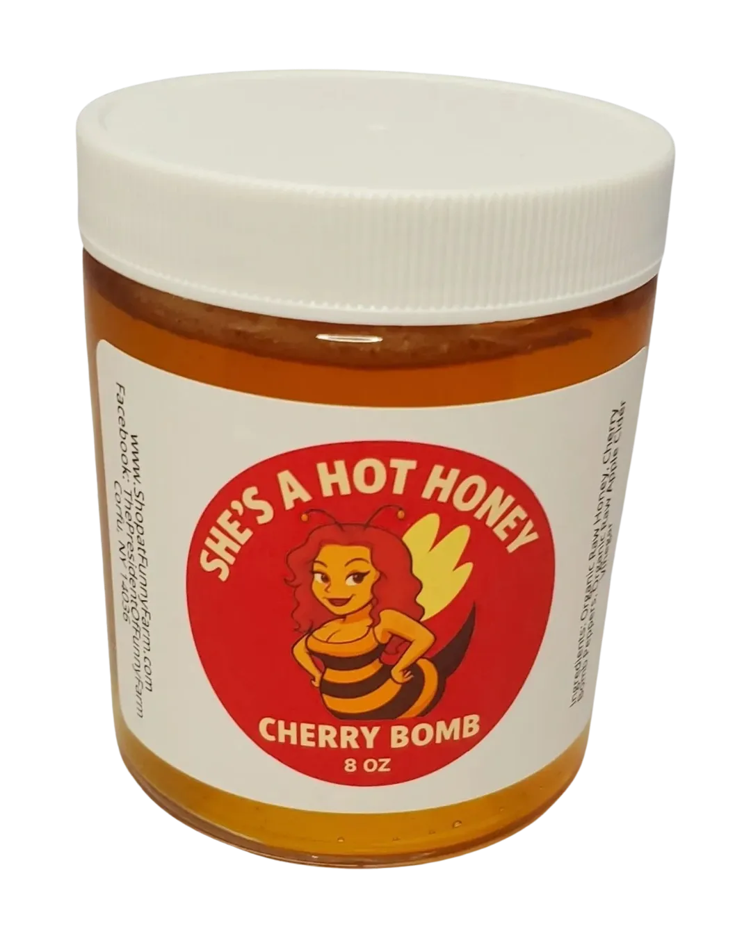 Cherry Bomb Hot Honey, 8 oz bottle